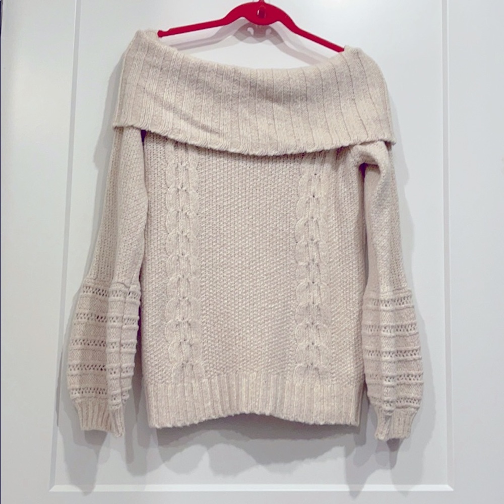Off the Shoulder Sweater! Cream Color. Never worn